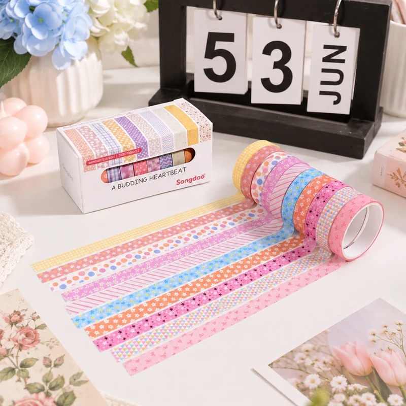 10 rolek taśmy washi w pastelo – Scrapbooking recenzja i cena