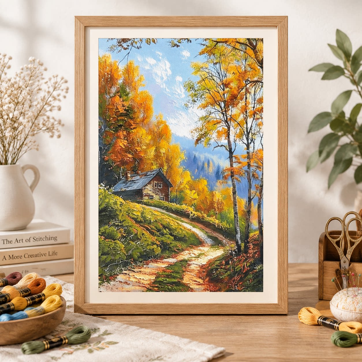 [ZZ9250 – Jesienna chata w les – Cross Stitch Stamped Kits Beginners recenzja i cena